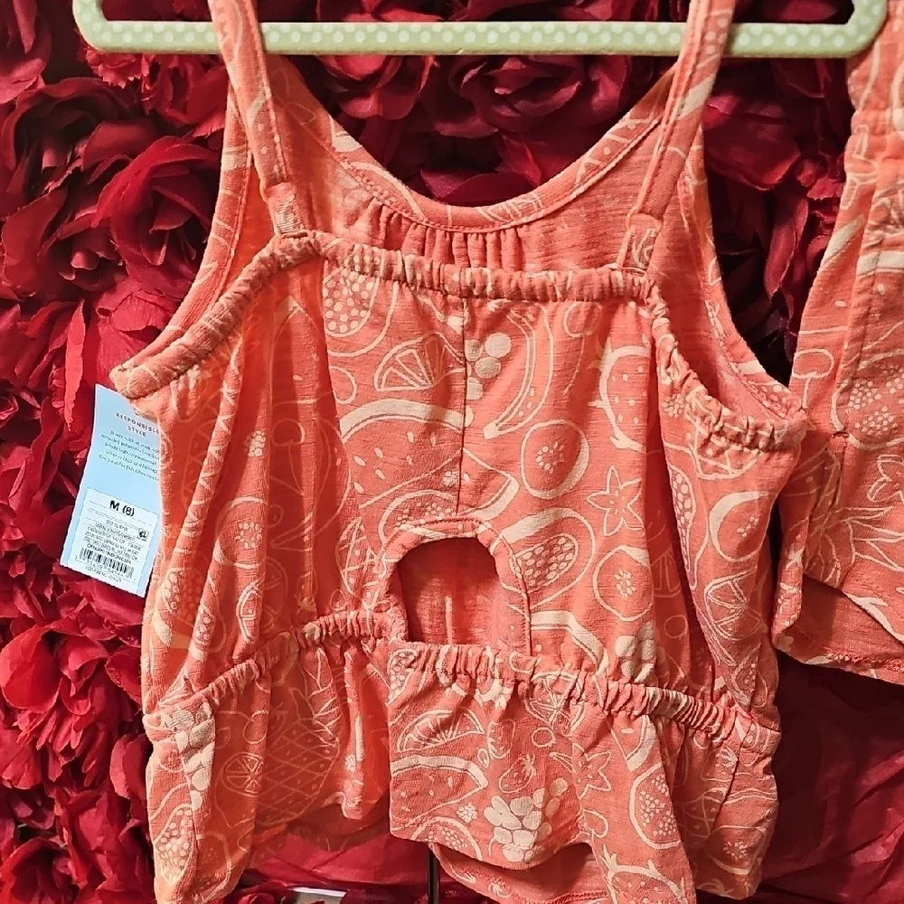 Cat & Jack NWT Coral Print Sleepwear Set Size Medium (8)